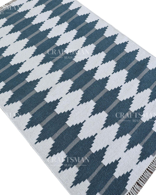 Lineara Wool Dhurrie Hand-Woven Flatweave Rug