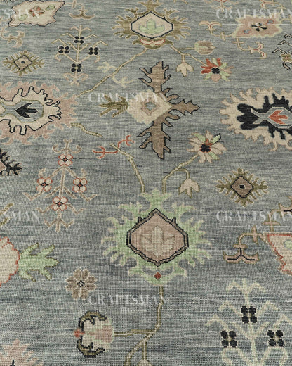 Envar Wool Hand-Knotted Oushak-Inspired Rug