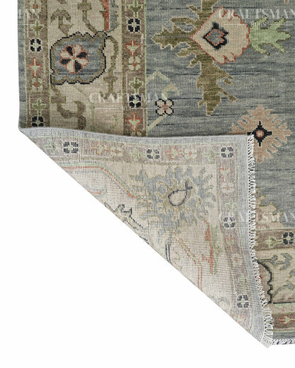Envar Wool Hand-Knotted Oushak-Inspired Rug