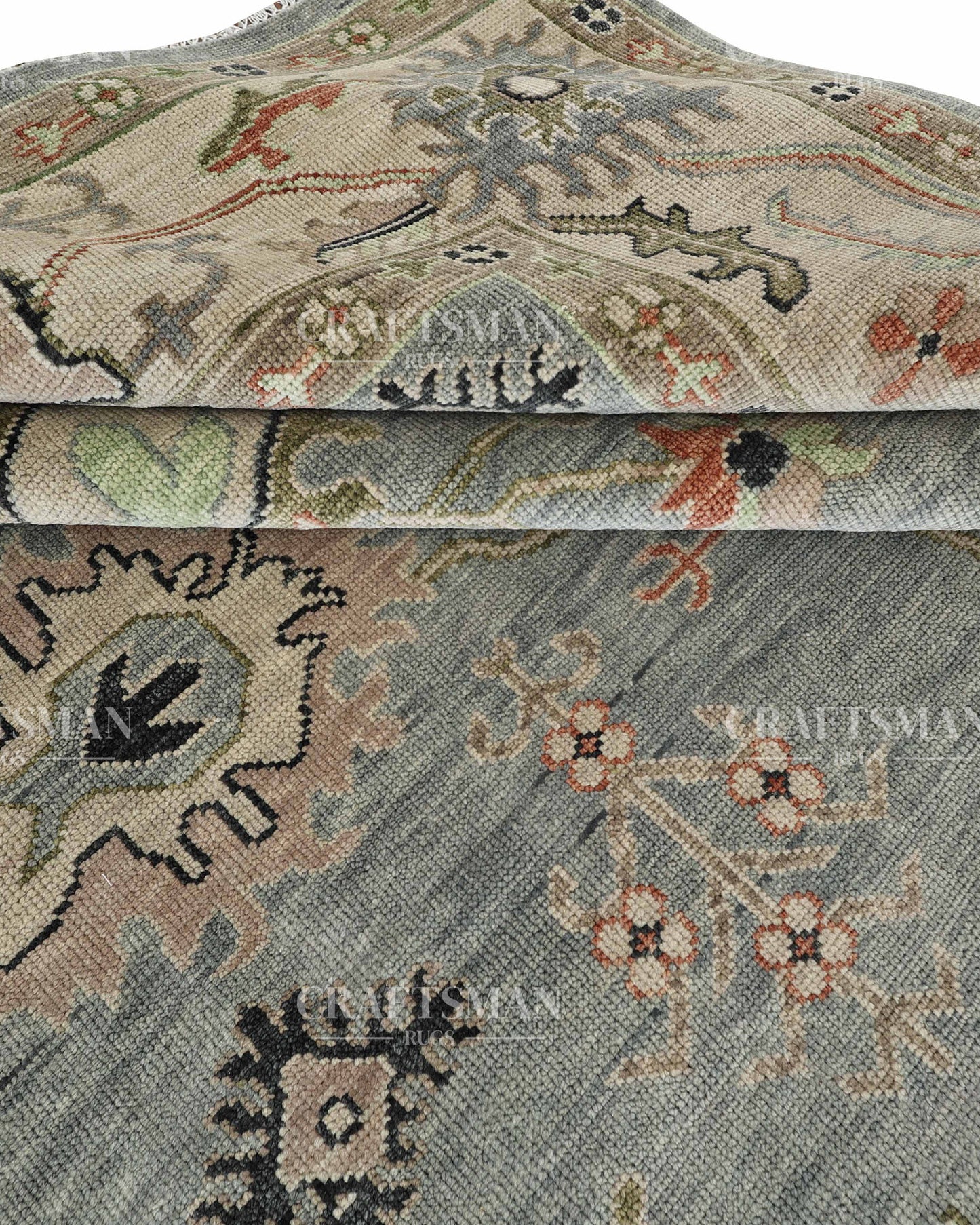 Envar Wool Hand-Knotted Oushak-Inspired Rug