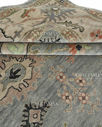 Envar Wool Hand-Knotted Oushak-Inspired Rug