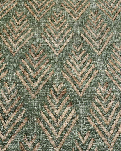 Sageleaf Jute Hand-Woven Natural Rug – Green Beige Geometric Boho Farmhouse Area Carpet with Fringe
