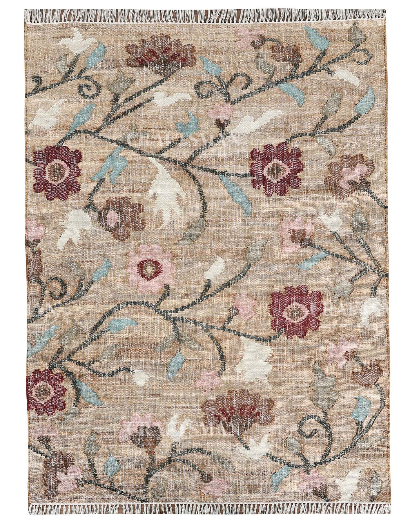 Trovena Jute Hand-Woven Natural Rug