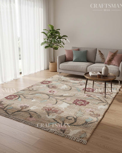 Trovena Jute Hand-Woven Natural Rug
