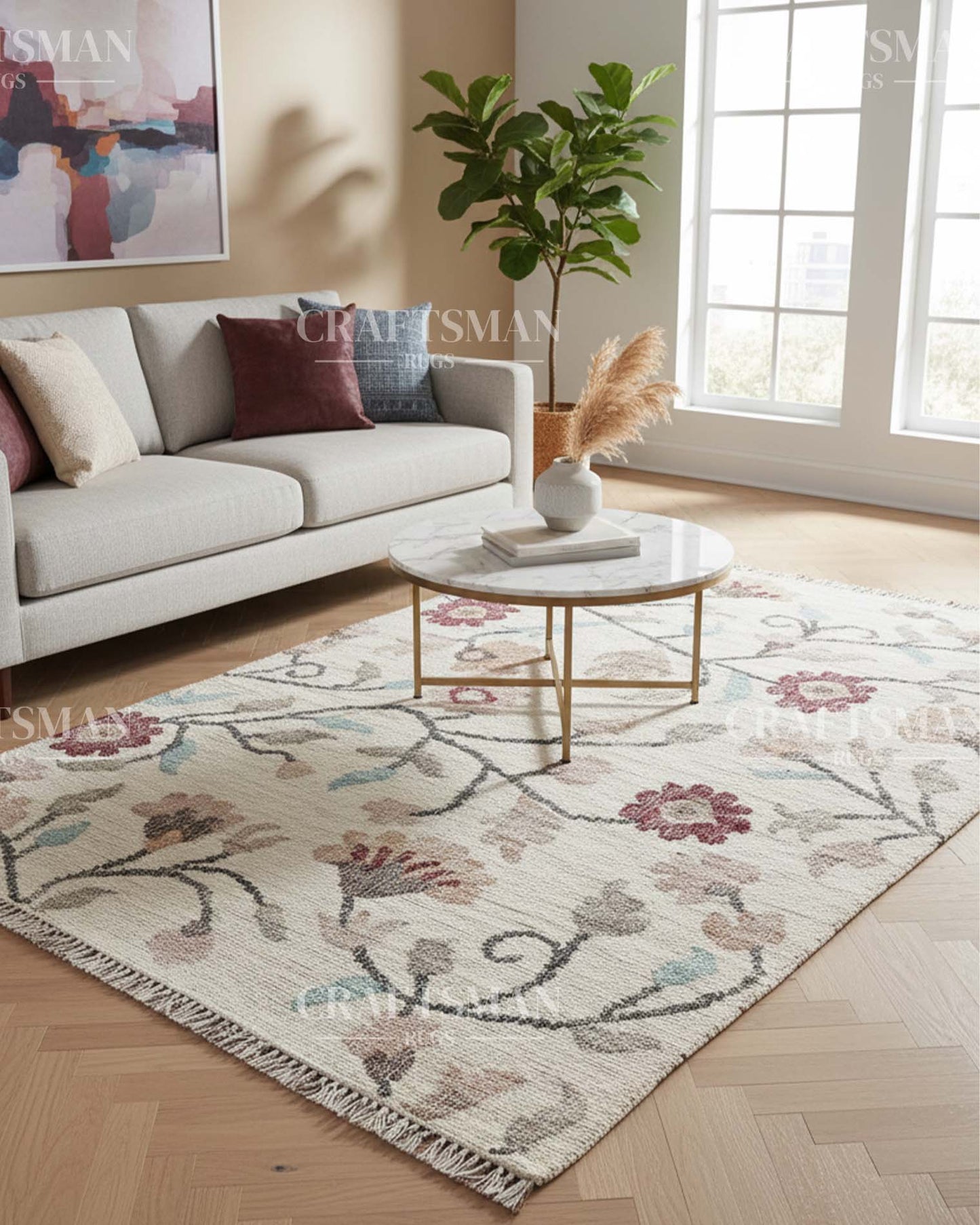 Verdana Jute Hand-Woven Natural Rug