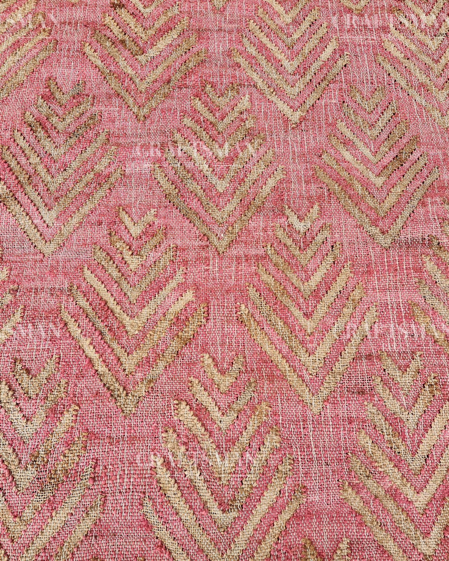 Roseleaf Jute Hand-Woven Natural Rug – Pink Beige Geometric Boho Farmhouse Area Carpet with Fringe