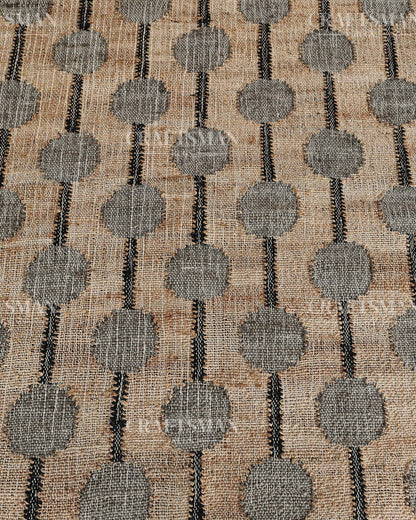 Stonebead Jute Hand-Woven Natural Rug – Beige Grey Geometric Boho Farmhouse Area Carpet with Fringe