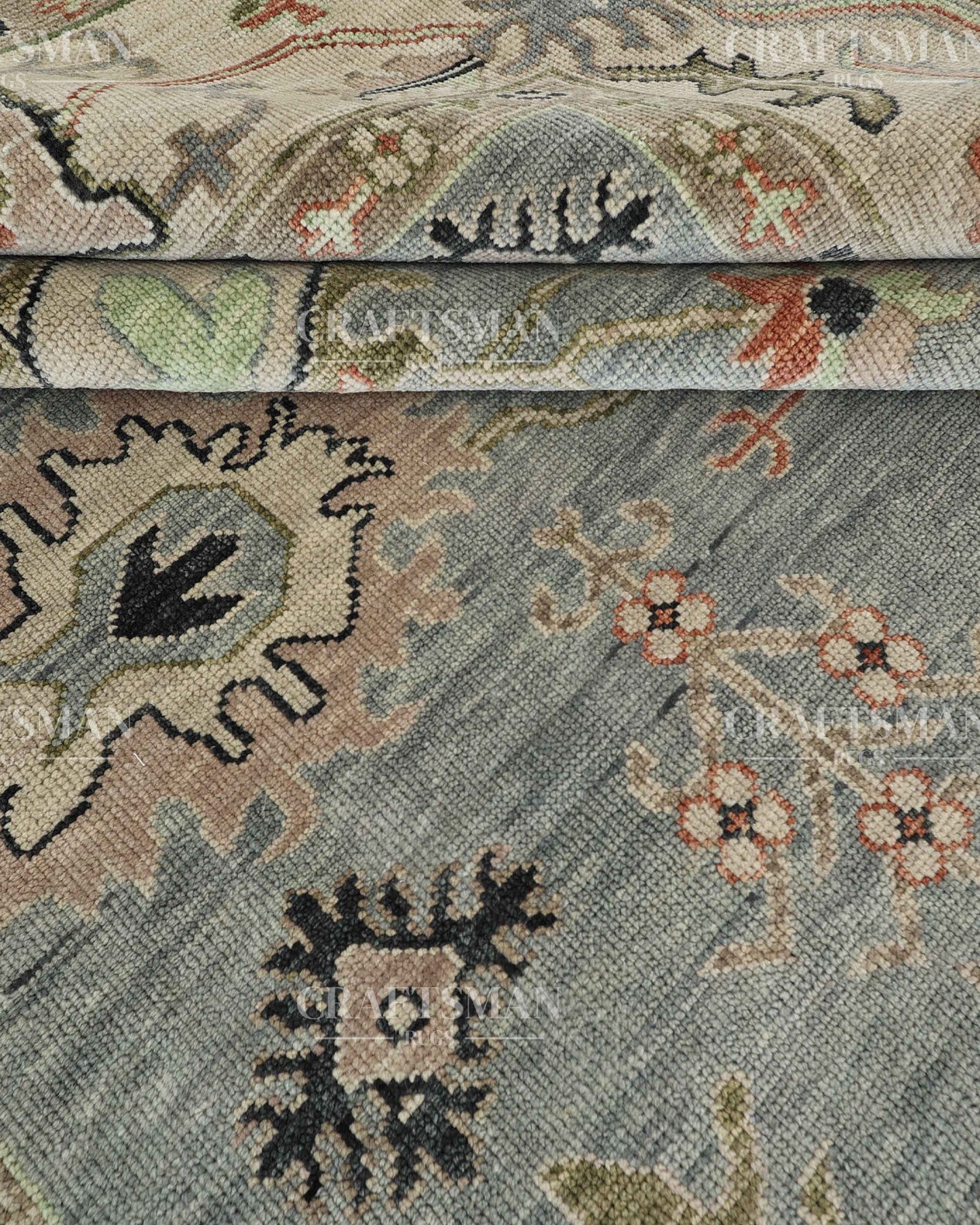 Envar Wool Hand-Knotted Oushak-Inspired Rug