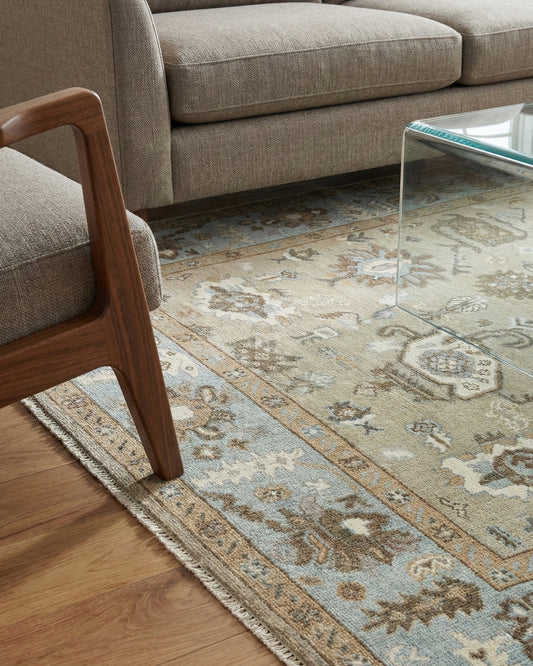 8x10 feet Wool Hand-Knotted Oushak-Inspired Rug | Craftsman Rugs Exclusive