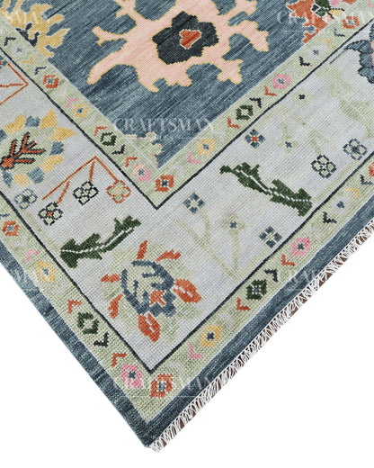 8x10 feet Wool Hand-Knotted Oushak-Inspired Rug | Craftsman Rugs Exclusive