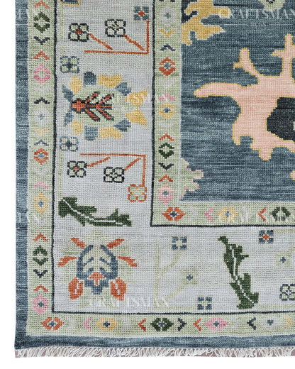 8x10 feet Wool Hand-Knotted Oushak-Inspired Rug | Craftsman Rugs Exclusive