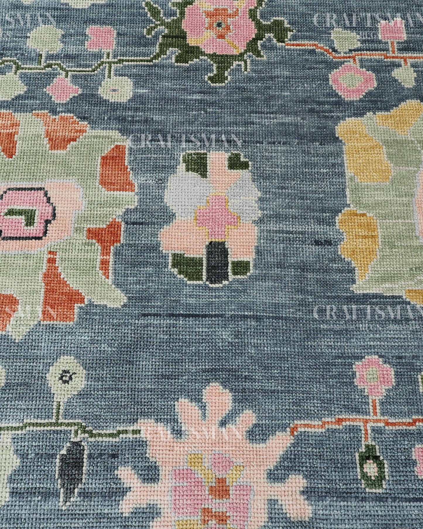 8x10 feet Wool Hand-Knotted Oushak-Inspired Rug | Craftsman Rugs Exclusive