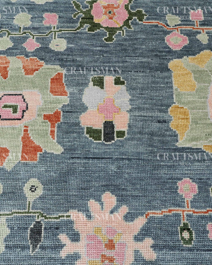 8x10 feet Wool Hand-Knotted Oushak-Inspired Rug | Craftsman Rugs Exclusive