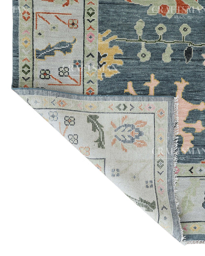 8x10 feet Wool Hand-Knotted Oushak-Inspired Rug | Craftsman Rugs Exclusive