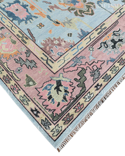 8x10 feet Wool Hand-Knotted Oushak-Inspired Rug | Craftsman Rugs Exclusive