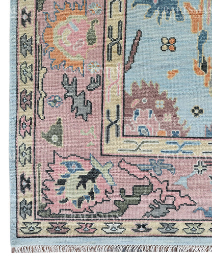 8x10 feet Wool Hand-Knotted Oushak-Inspired Rug | Craftsman Rugs Exclusive