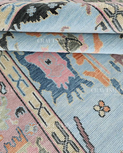 8x10 feet Wool Hand-Knotted Oushak-Inspired Rug | Craftsman Rugs Exclusive
