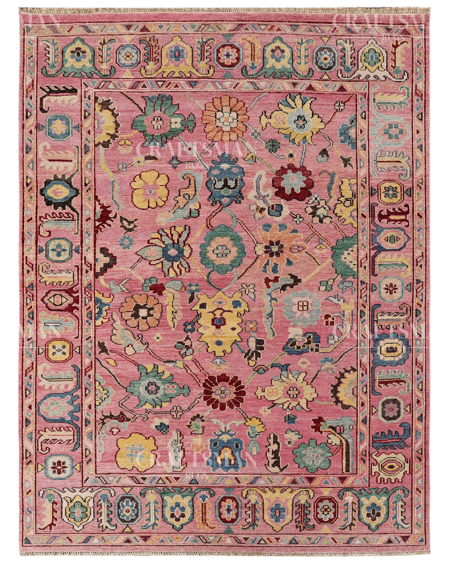 9x12 feet Wool Hand-Knotted Oushak-Inspired Rug | Craftsman Rugs Exclusive