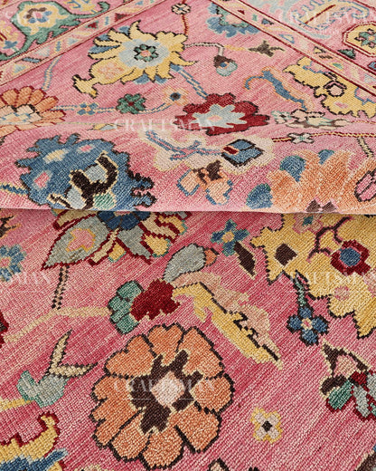 9x12 feet Wool Hand-Knotted Oushak-Inspired Rug | Craftsman Rugs Exclusive