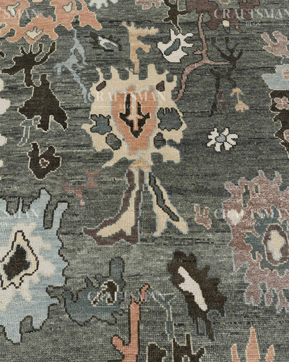 8x10 feet Wool Hand-Knotted Oushak-Inspired Rug | Craftsman Rugs Exclusive