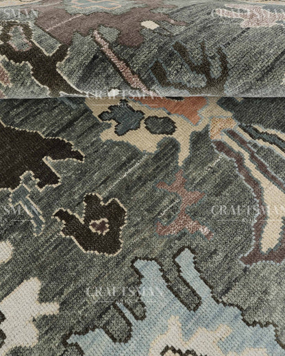 8x10 feet Wool Hand-Knotted Oushak-Inspired Rug | Craftsman Rugs Exclusive
