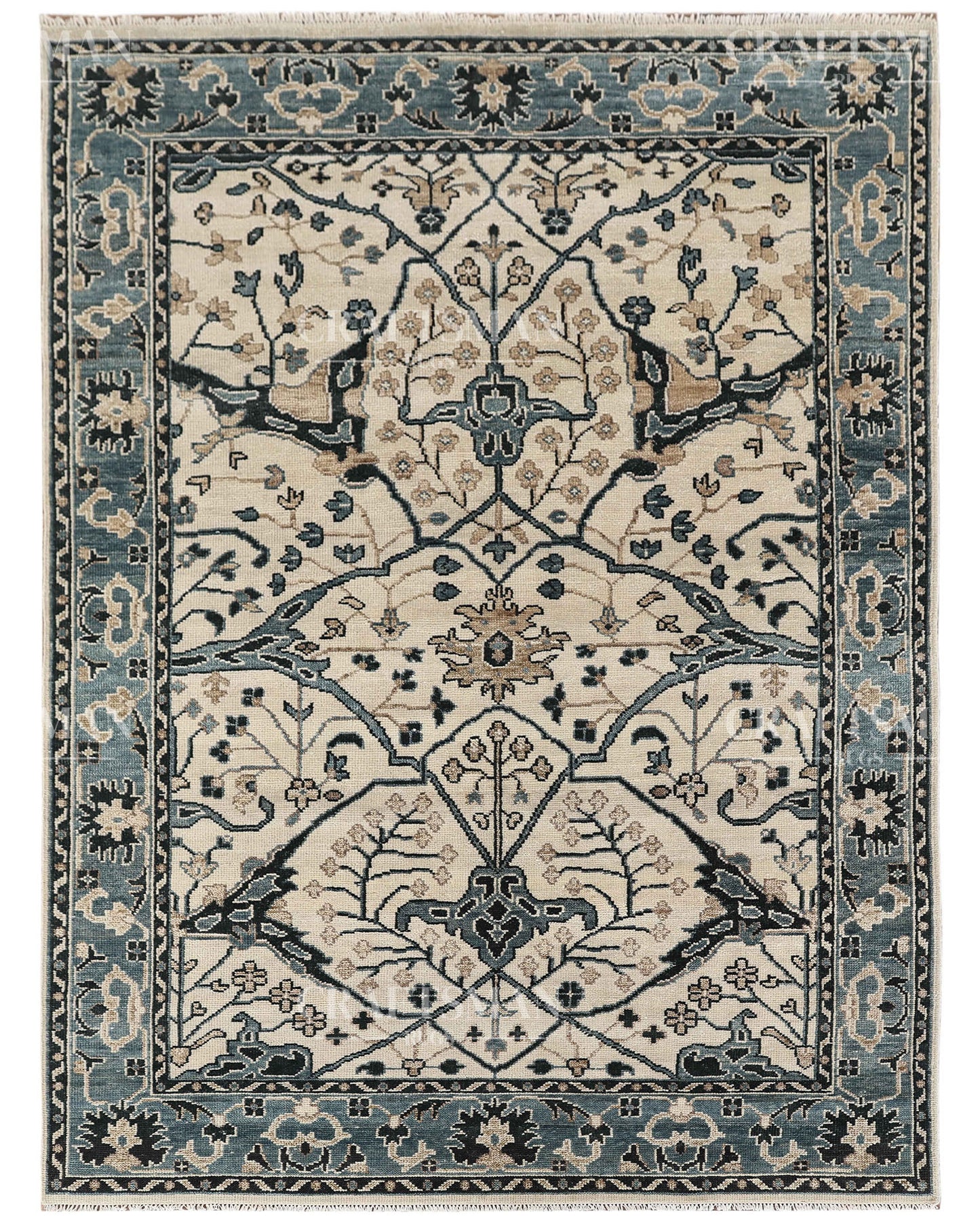 9x12 feet Wool Hand-Knotted Oushak-Inspired Rug | Craftsman Rugs Exclusive
