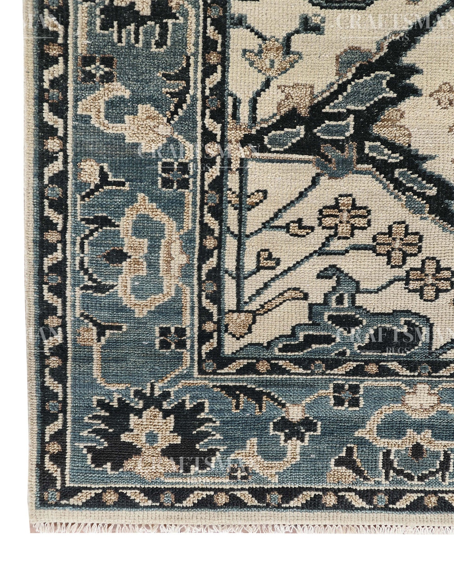 9x12 feet Wool Hand-Knotted Oushak-Inspired Rug | Craftsman Rugs Exclusive