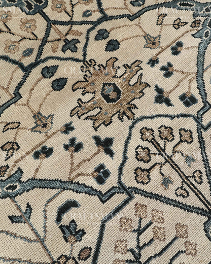9x12 feet Wool Hand-Knotted Oushak-Inspired Rug | Craftsman Rugs Exclusive