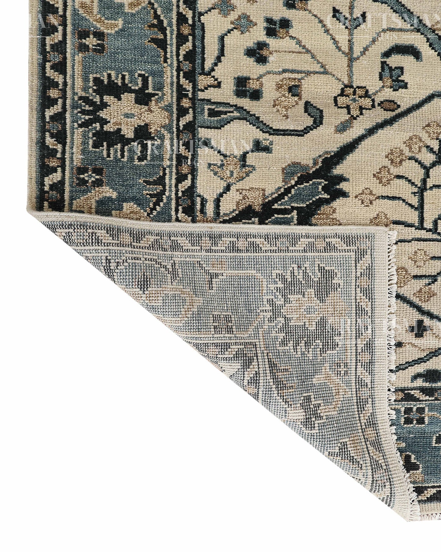 9x12 feet Wool Hand-Knotted Oushak-Inspired Rug | Craftsman Rugs Exclusive