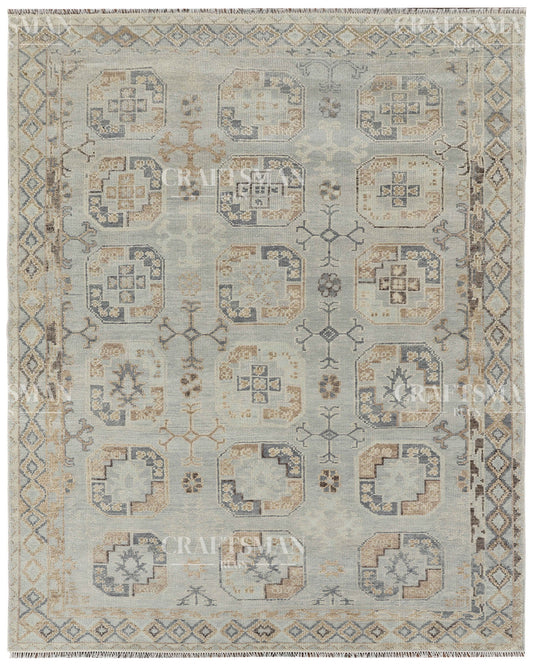 8x10 feet Wool Hand-Knotted Oushak-Inspired Rug | Craftsman Rugs Exclusive