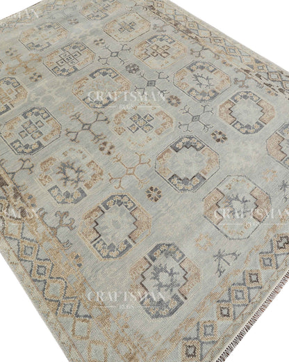 8x10 feet Wool Hand-Knotted Oushak-Inspired Rug | Craftsman Rugs Exclusive