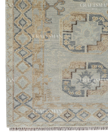 8x10 feet Wool Hand-Knotted Oushak-Inspired Rug | Craftsman Rugs Exclusive