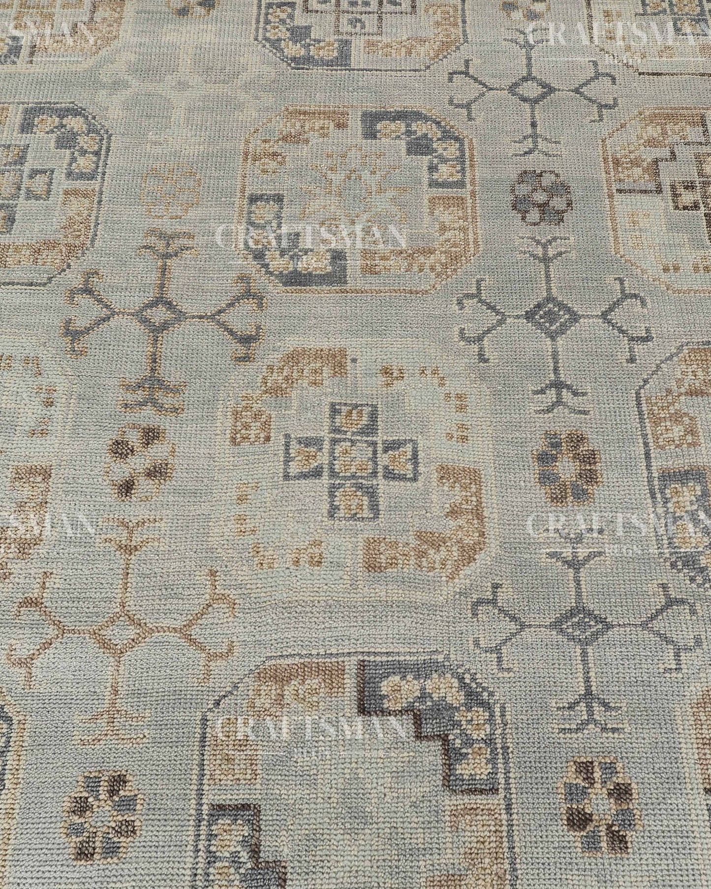 8x10 feet Wool Hand-Knotted Oushak-Inspired Rug | Craftsman Rugs Exclusive