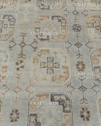 8x10 feet Wool Hand-Knotted Oushak-Inspired Rug | Craftsman Rugs Exclusive