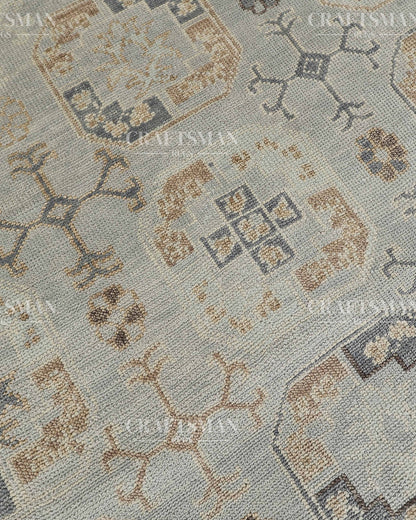 8x10 feet Wool Hand-Knotted Oushak-Inspired Rug | Craftsman Rugs Exclusive