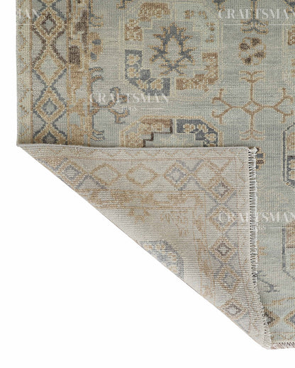 8x10 feet Wool Hand-Knotted Oushak-Inspired Rug | Craftsman Rugs Exclusive