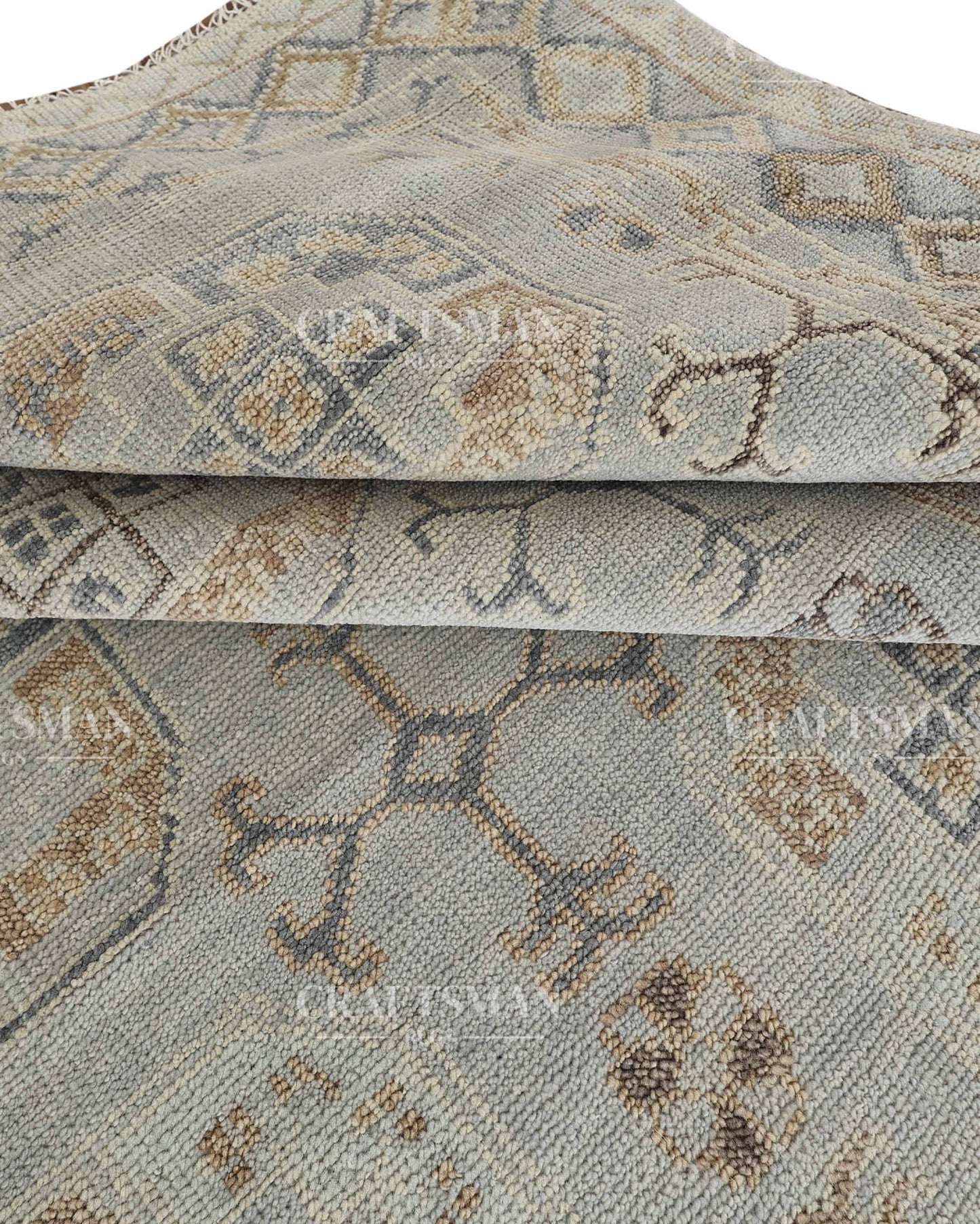 8x10 feet Wool Hand-Knotted Oushak-Inspired Rug | Craftsman Rugs Exclusive