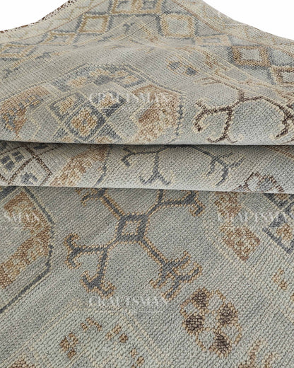 8x10 feet Wool Hand-Knotted Oushak-Inspired Rug | Craftsman Rugs Exclusive