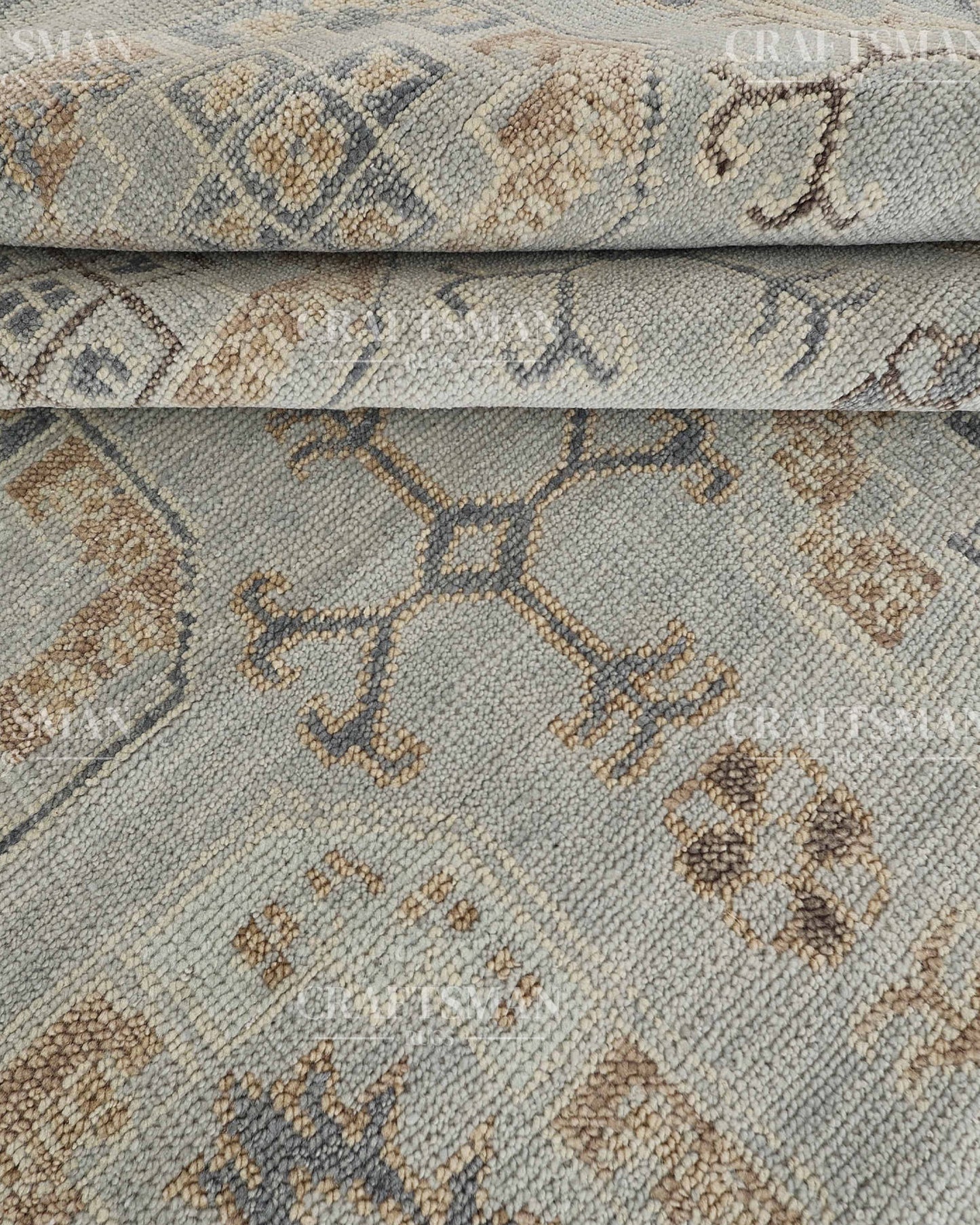 8x10 feet Wool Hand-Knotted Oushak-Inspired Rug | Craftsman Rugs Exclusive