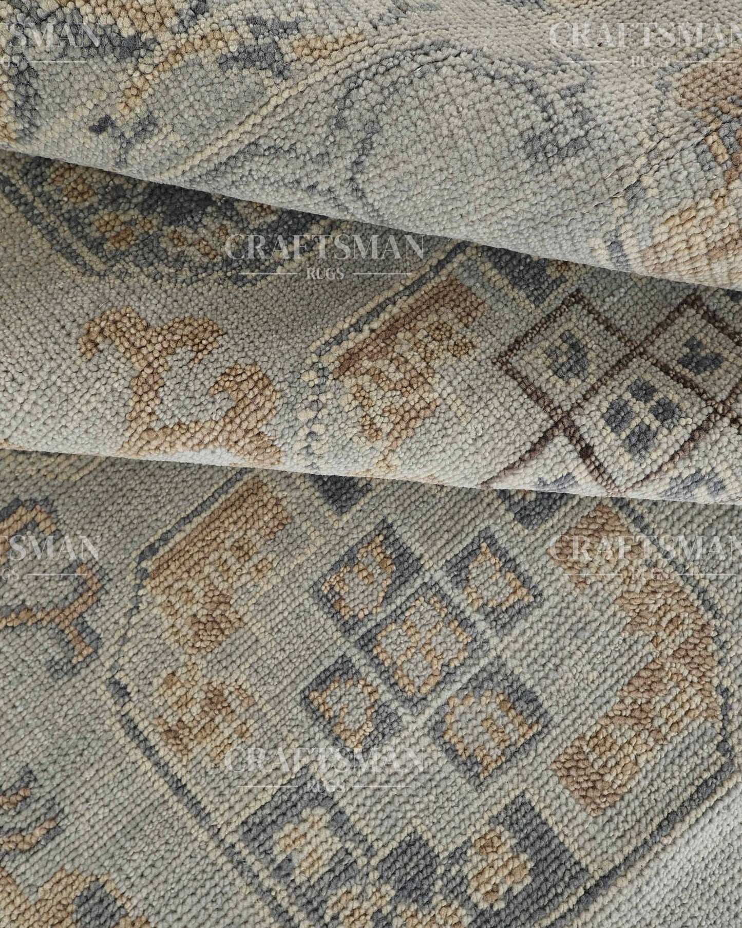 8x10 feet Wool Hand-Knotted Oushak-Inspired Rug | Craftsman Rugs Exclusive