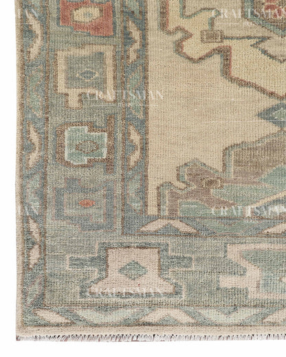 8x10 feet Wool Hand-Knotted Oushak-Inspired Rug | Craftsman Rugs Exclusive