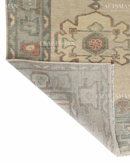 8x10 feet Wool Hand-Knotted Oushak-Inspired Rug | Craftsman Rugs Exclusive