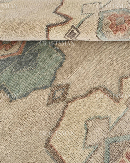 8x10 feet Wool Hand-Knotted Oushak-Inspired Rug | Craftsman Rugs Exclusive