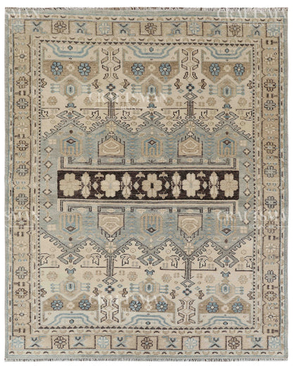 8x10 feet Wool Hand-Knotted Oushak-Inspired Rug | Craftsman Rugs Exclusive