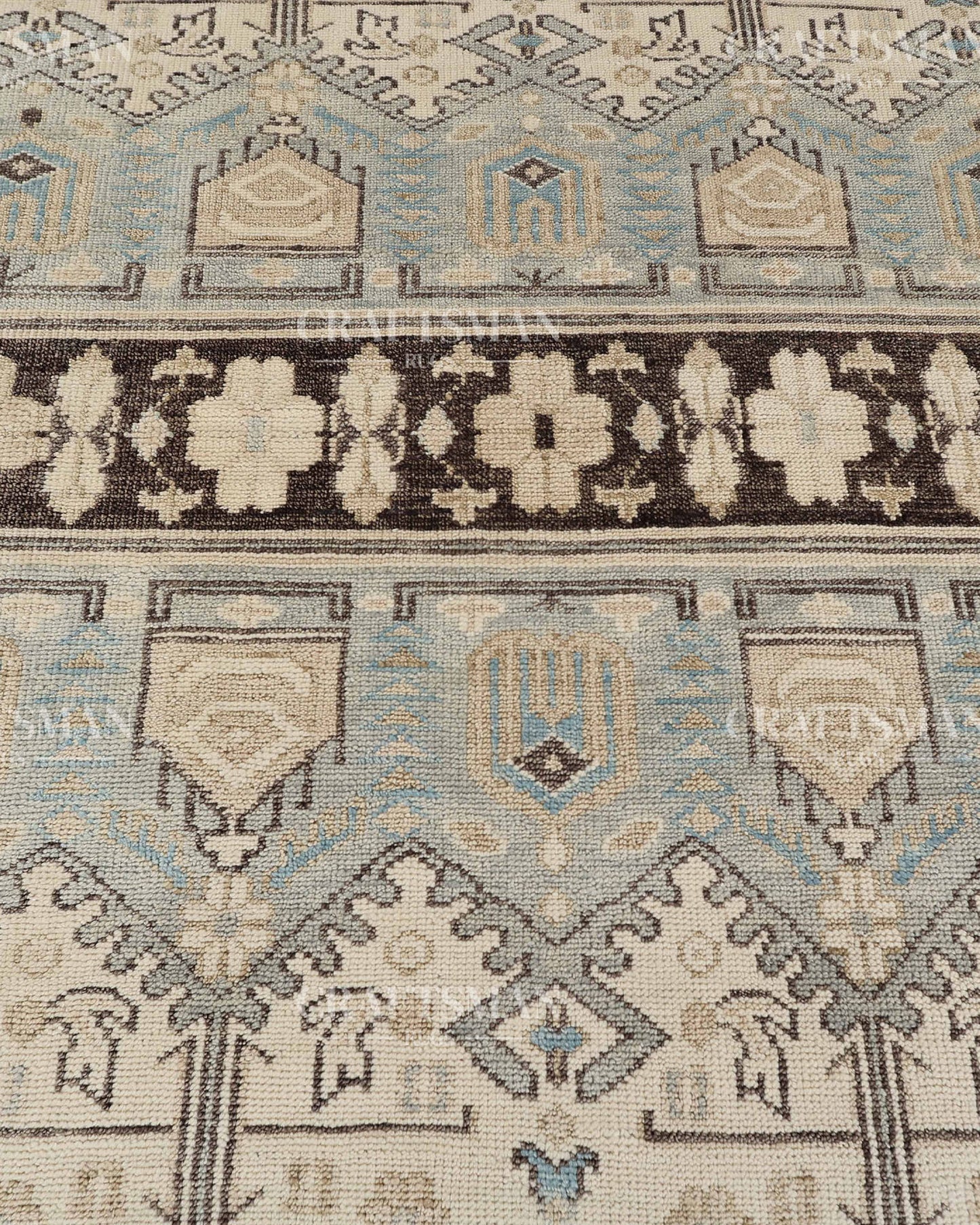 8x10 feet Wool Hand-Knotted Oushak-Inspired Rug | Craftsman Rugs Exclusive