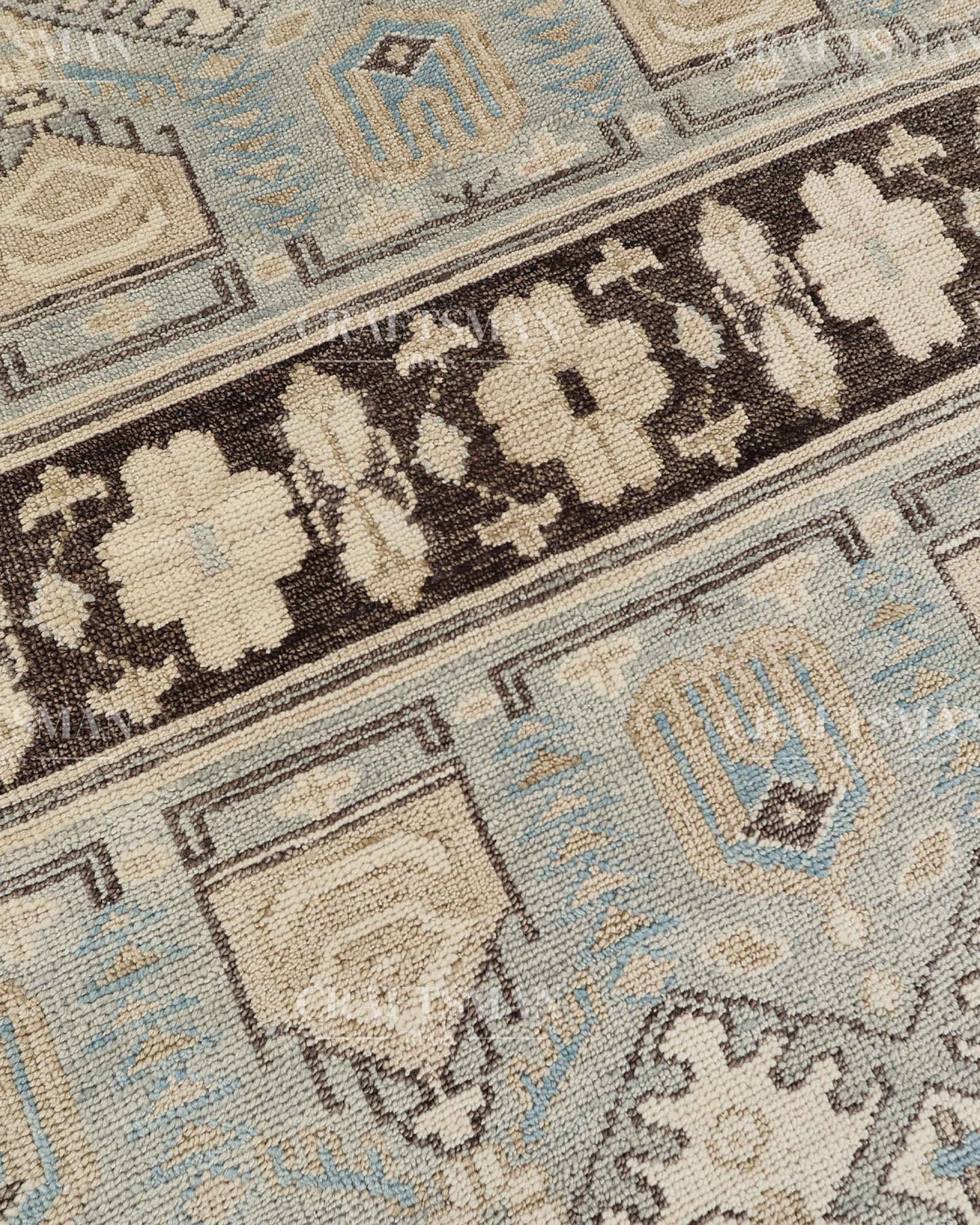 8x10 feet Wool Hand-Knotted Oushak-Inspired Rug | Craftsman Rugs Exclusive