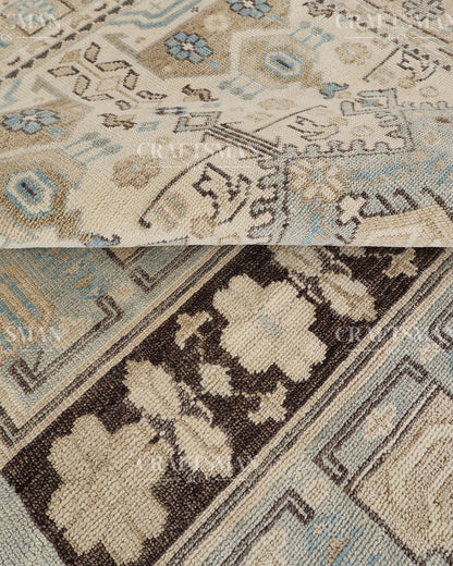 8x10 feet Wool Hand-Knotted Oushak-Inspired Rug | Craftsman Rugs Exclusive