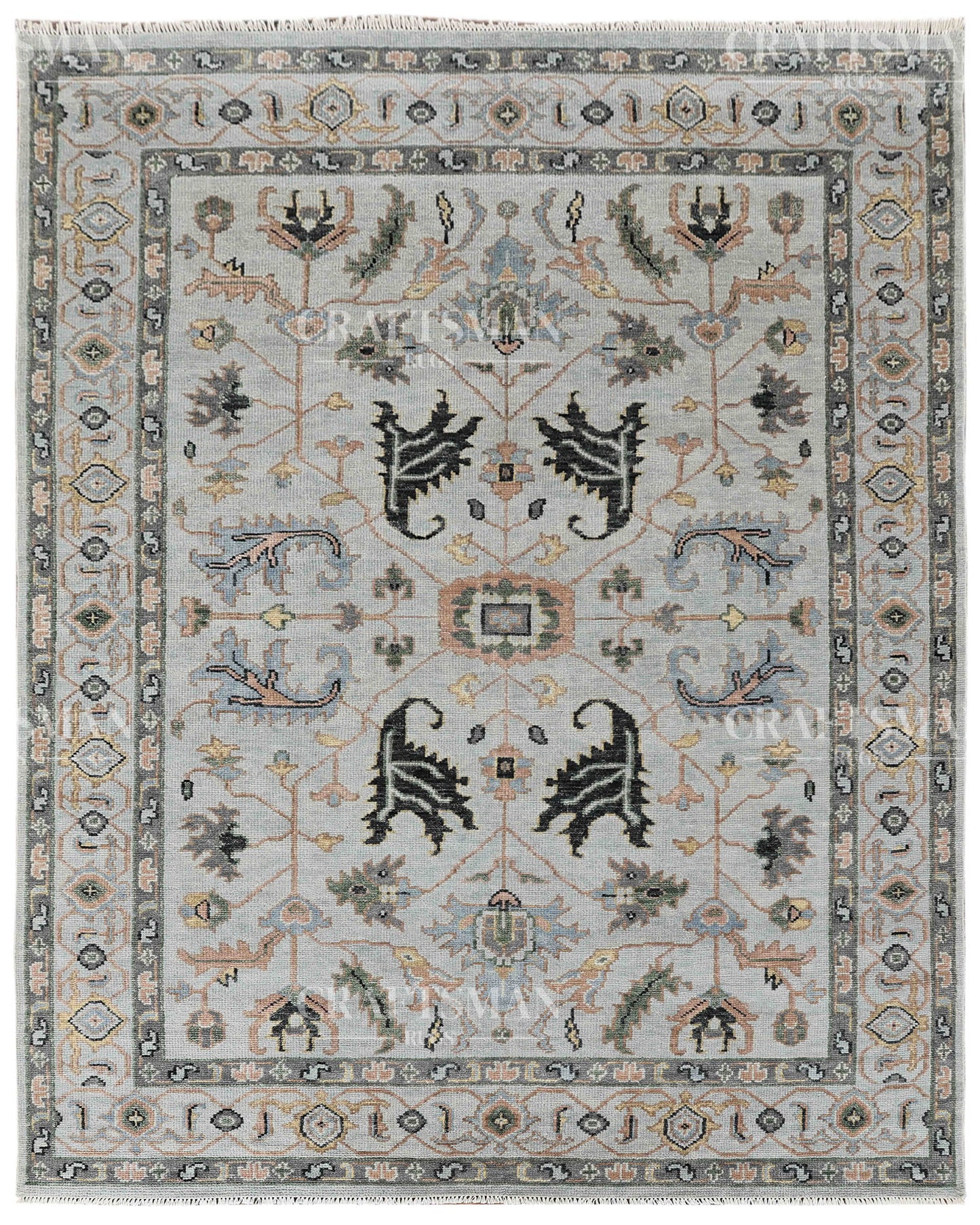 9x12 feet Wool Hand-Knotted Oushak-Inspired Rug | Craftsman Rugs Exclusive