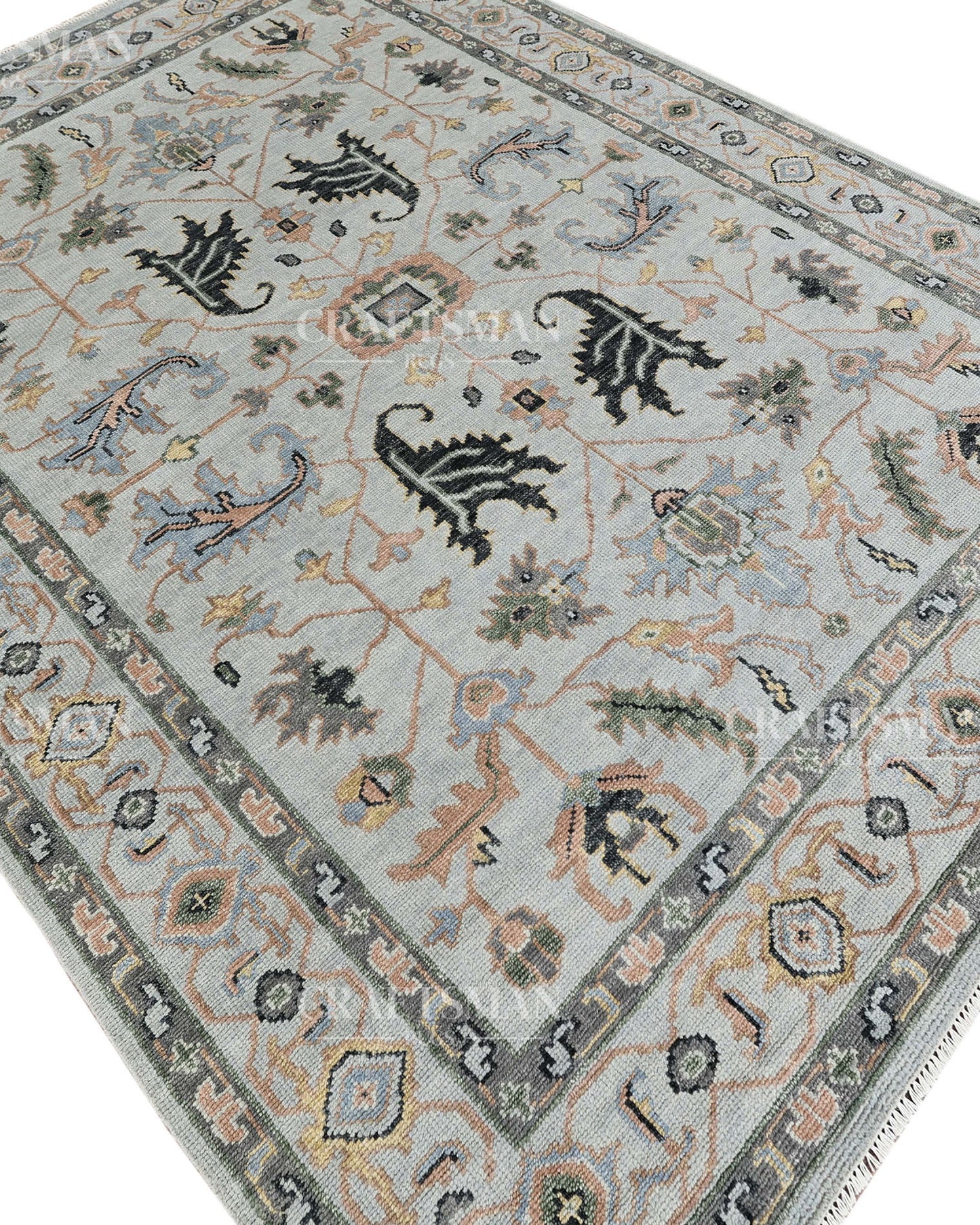9x12 feet Wool Hand-Knotted Oushak-Inspired Rug | Craftsman Rugs Exclusive