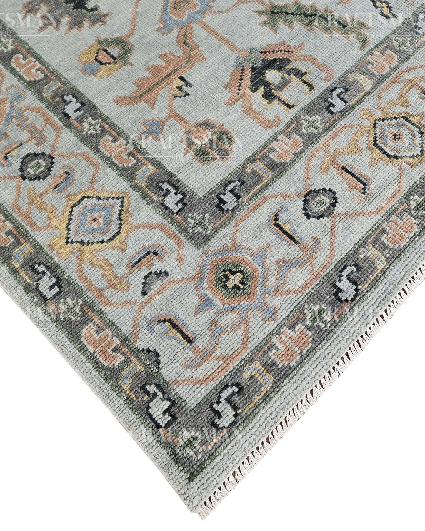 9x12 feet Wool Hand-Knotted Oushak-Inspired Rug | Craftsman Rugs Exclusive